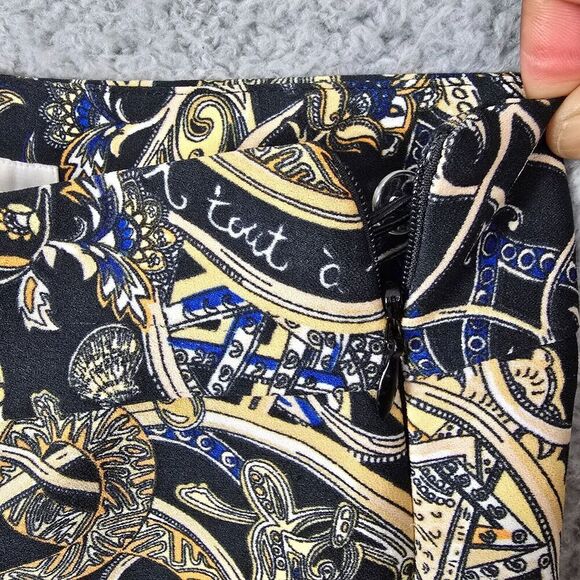 H&M Wide Leg Palazzo Pants Trousers Sz 6 ‎ Mom Equestrian Geometric Maximalism - Picture 4 of 9